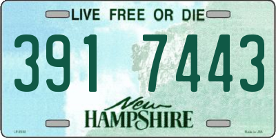 NH license plate 3917443