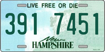 NH license plate 3917451