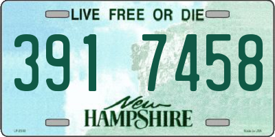 NH license plate 3917458