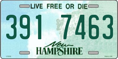 NH license plate 3917463
