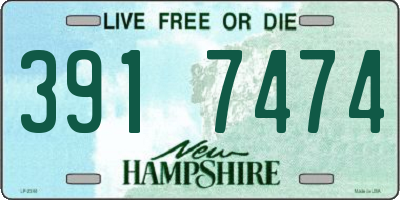 NH license plate 3917474