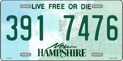 NH license plate 3917476