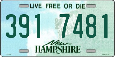 NH license plate 3917481