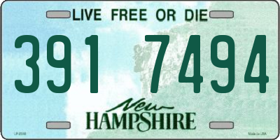 NH license plate 3917494