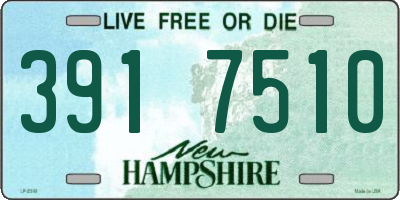 NH license plate 3917510