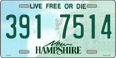 NH license plate 3917514