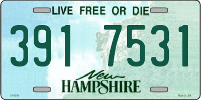 NH license plate 3917531