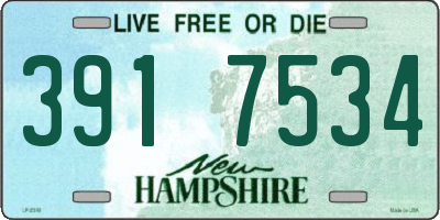 NH license plate 3917534