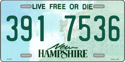 NH license plate 3917536