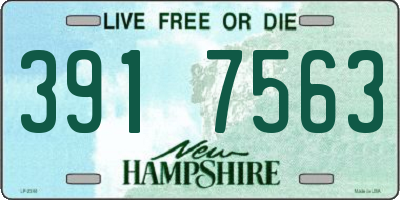 NH license plate 3917563