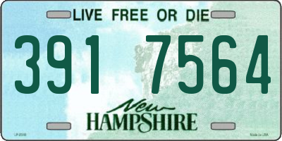 NH license plate 3917564
