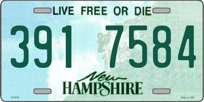 NH license plate 3917584