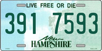 NH license plate 3917593