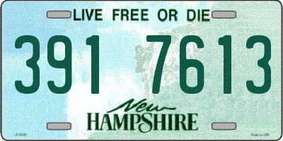 NH license plate 3917613