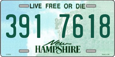 NH license plate 3917618