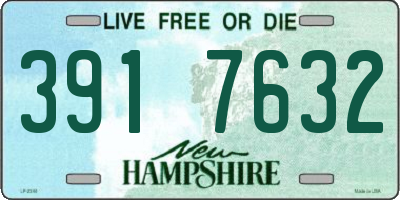 NH license plate 3917632