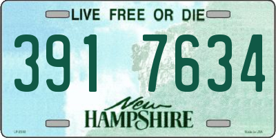 NH license plate 3917634