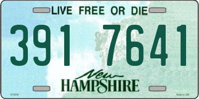 NH license plate 3917641