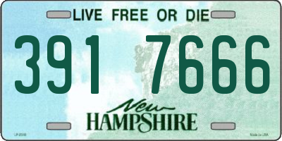 NH license plate 3917666