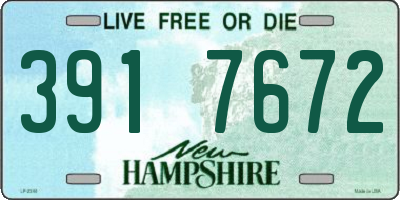 NH license plate 3917672
