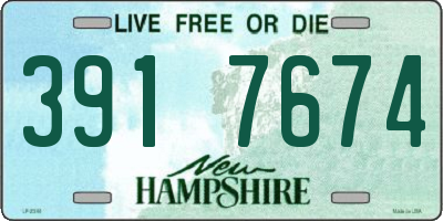 NH license plate 3917674