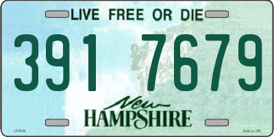 NH license plate 3917679
