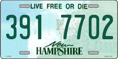 NH license plate 3917702