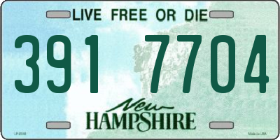 NH license plate 3917704