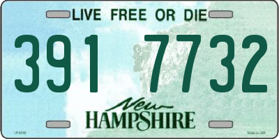 NH license plate 3917732