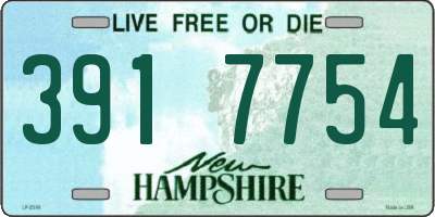 NH license plate 3917754