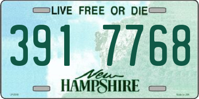 NH license plate 3917768