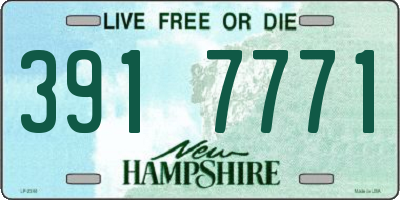 NH license plate 3917771