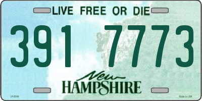 NH license plate 3917773