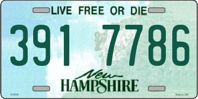 NH license plate 3917786