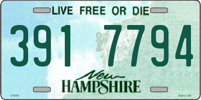 NH license plate 3917794
