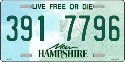 NH license plate 3917796