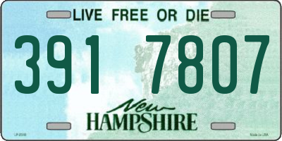 NH license plate 3917807