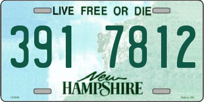 NH license plate 3917812