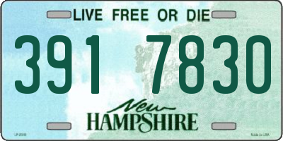 NH license plate 3917830