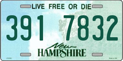 NH license plate 3917832