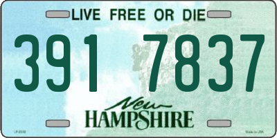NH license plate 3917837
