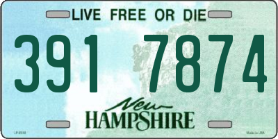 NH license plate 3917874