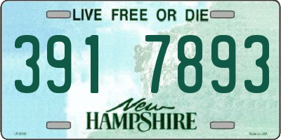 NH license plate 3917893