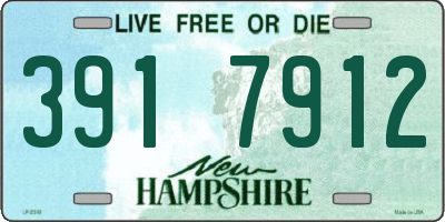 NH license plate 3917912