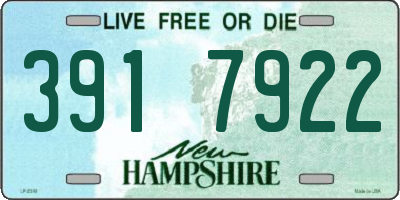 NH license plate 3917922