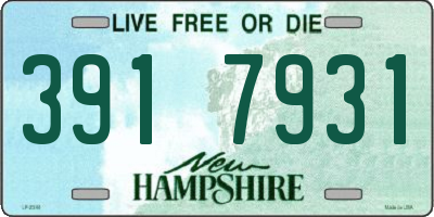 NH license plate 3917931