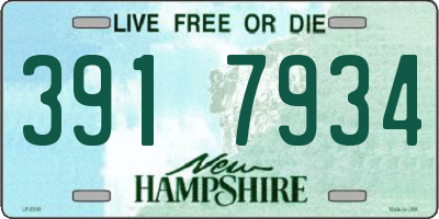 NH license plate 3917934