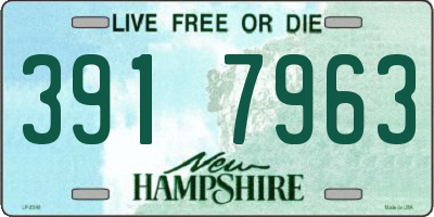 NH license plate 3917963