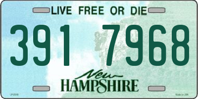 NH license plate 3917968