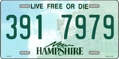 NH license plate 3917979